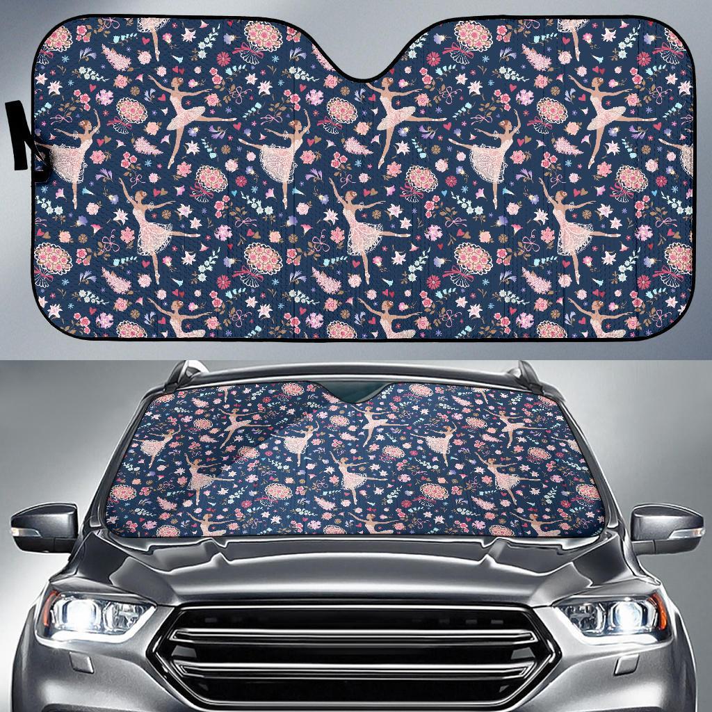 Ballet Print Pattern Car Sun Shade-grizzshop