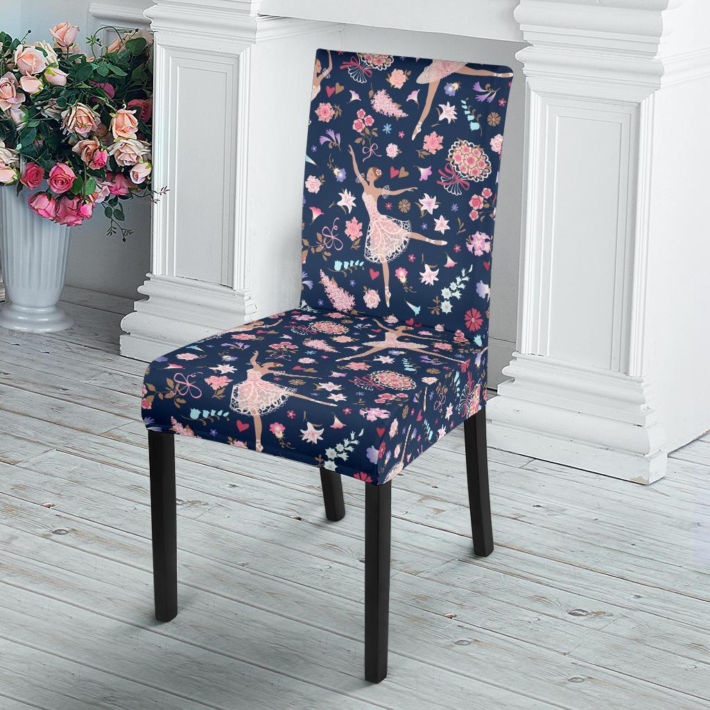 Ballet Print Pattern Chair Cover-grizzshop