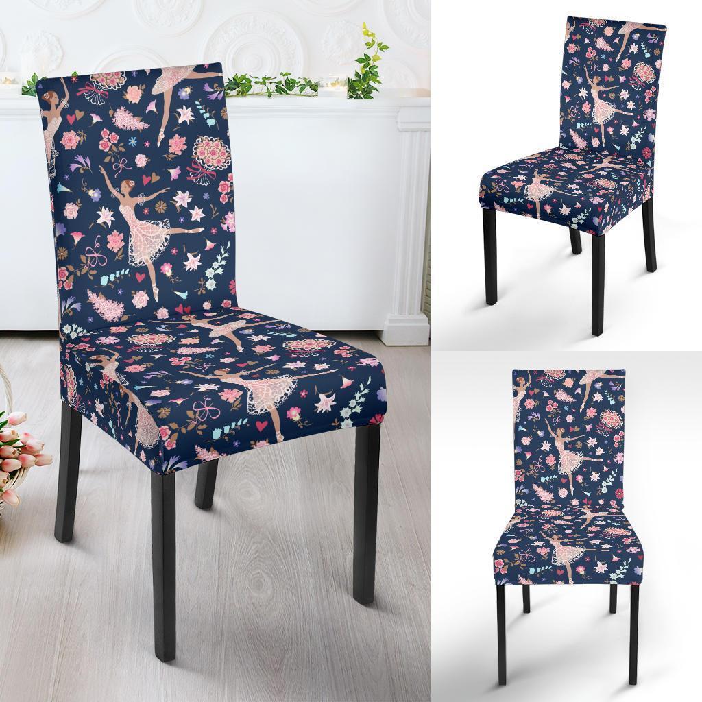 Ballet Print Pattern Chair Cover-grizzshop