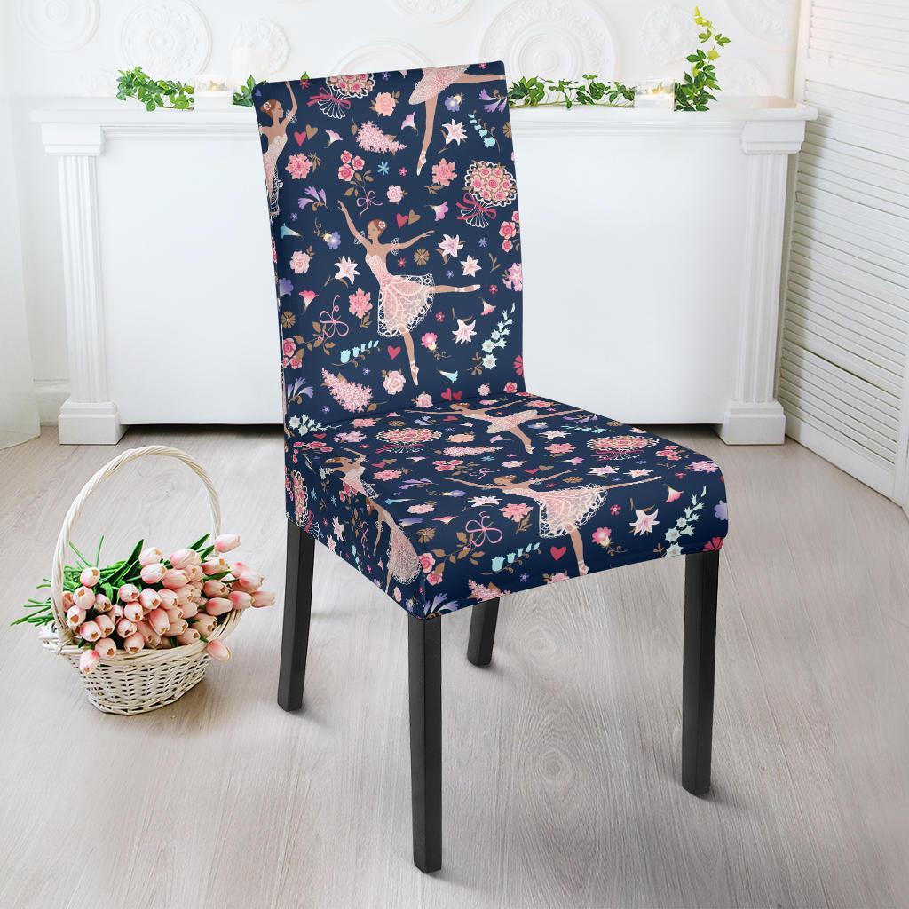 Ballet Print Pattern Chair Cover-grizzshop