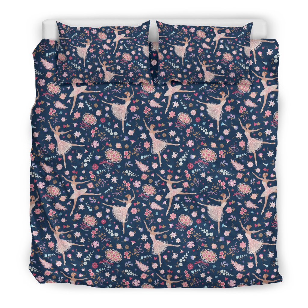 Ballet Print Pattern Duvet Cover Bedding Set-grizzshop