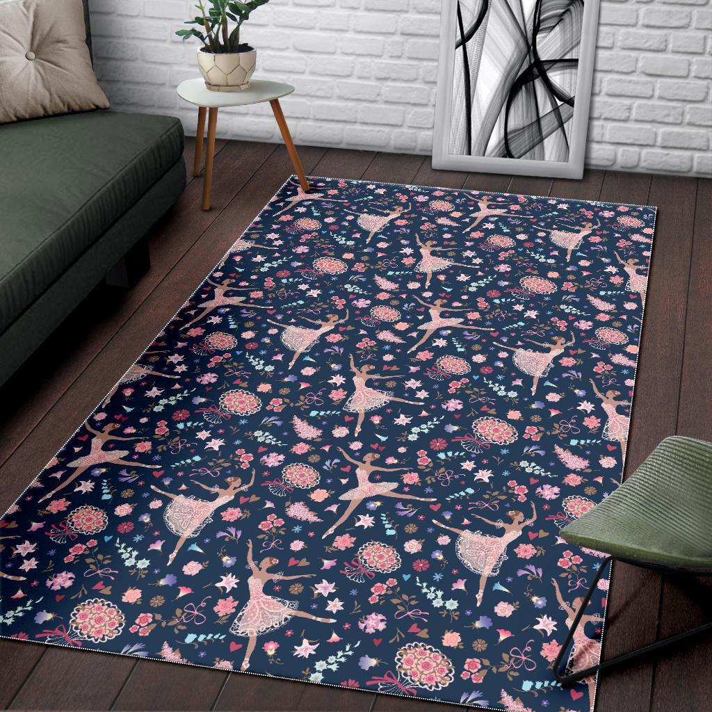 Ballet Print Pattern Floor Mat-grizzshop