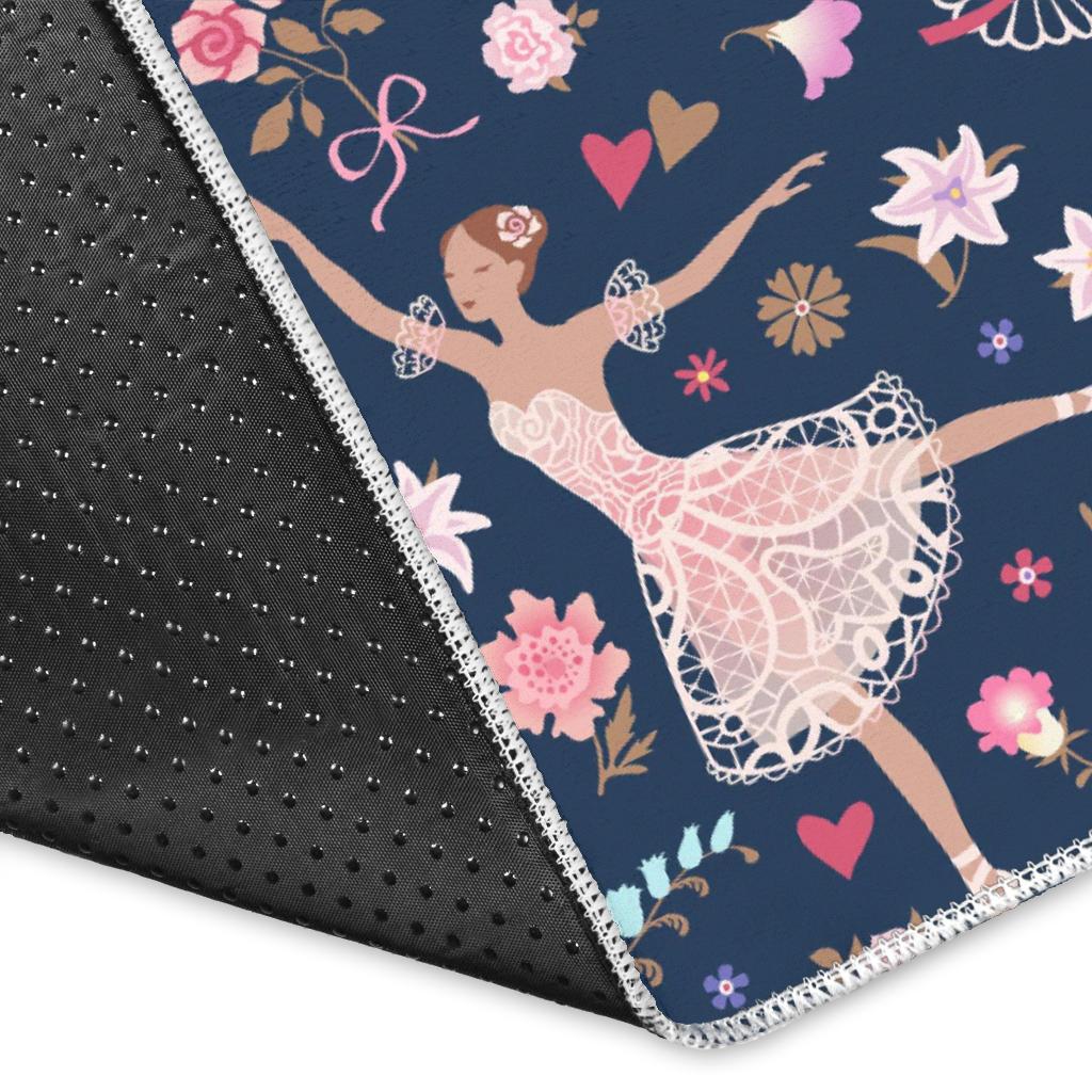 Ballet Print Pattern Floor Mat-grizzshop