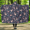 Ballet Print Pattern Hooded Blanket-grizzshop