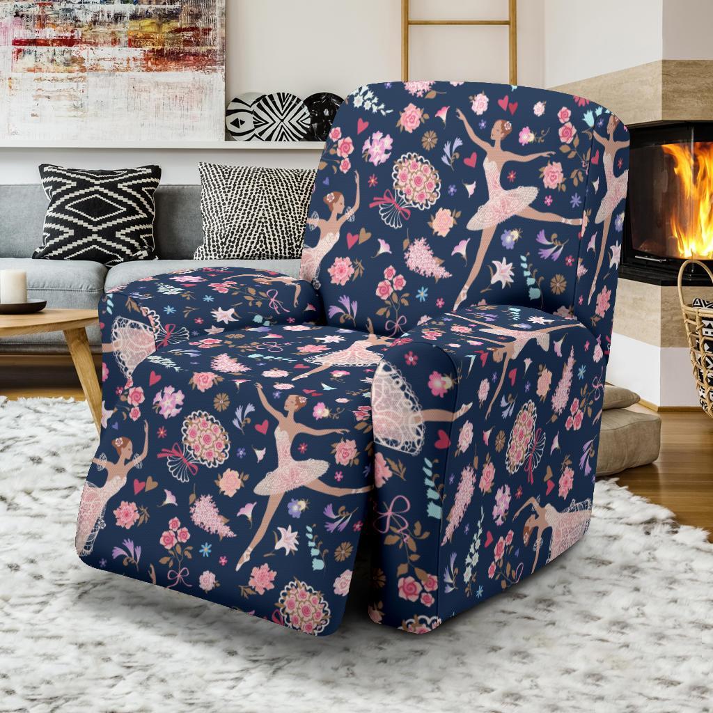 Ballet Print Pattern Recliner Cover-grizzshop