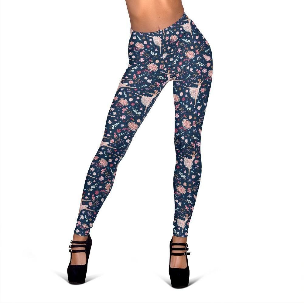 Ballet Print Pattern Women Leggings-grizzshop