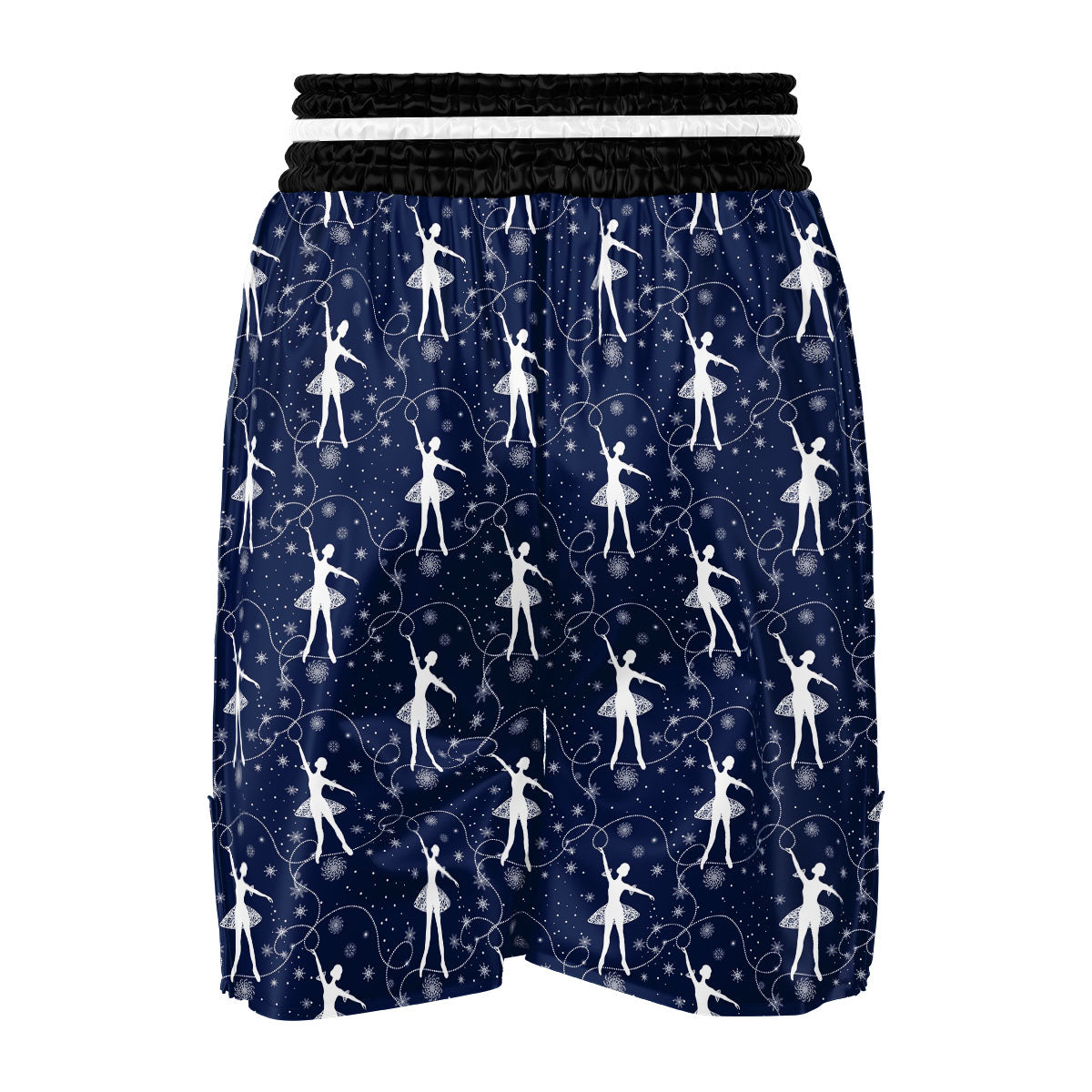 Ballet Snowflake Print Pattern Boxing Shorts-grizzshop