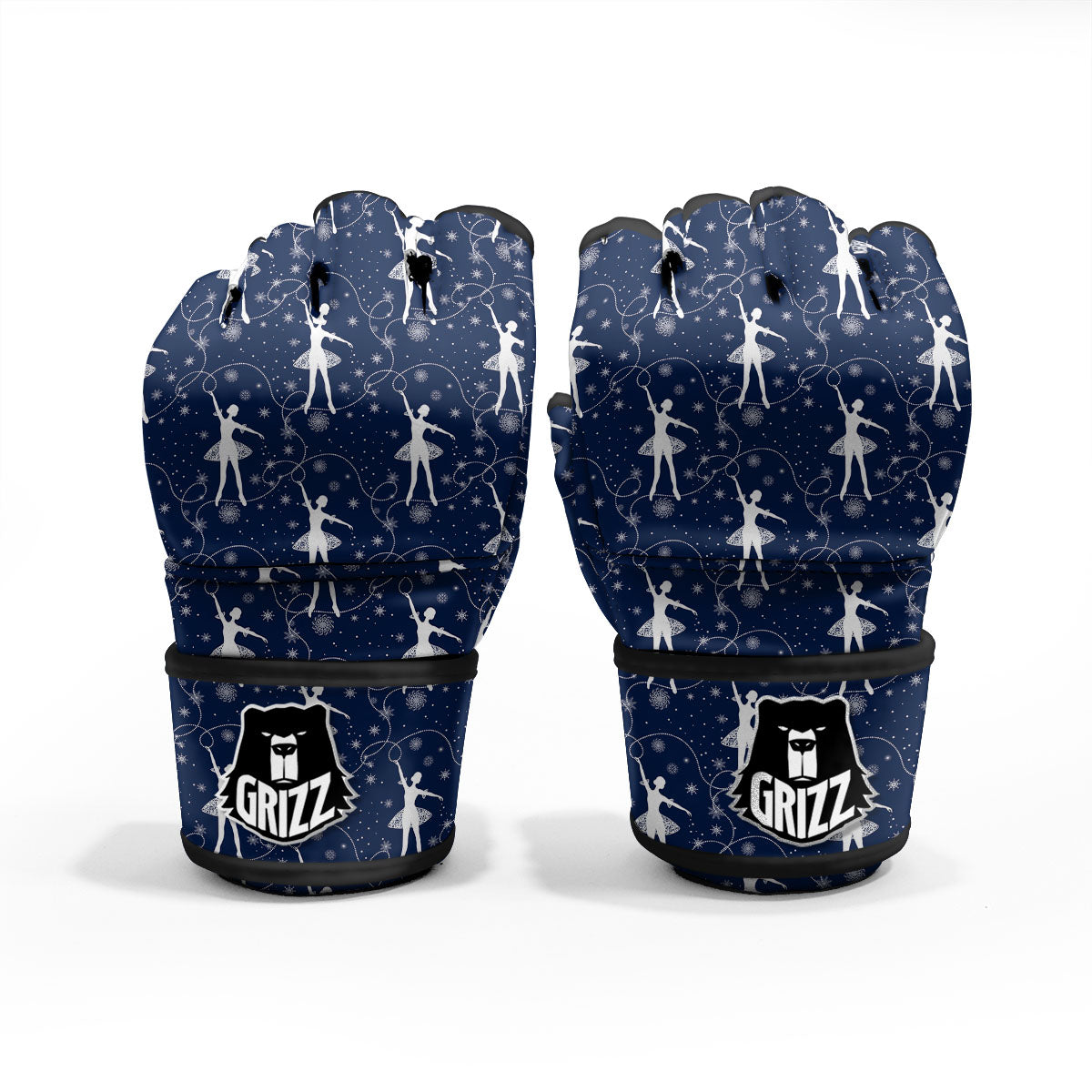 Ballet Snowflake Print Pattern MMA Gloves-grizzshop