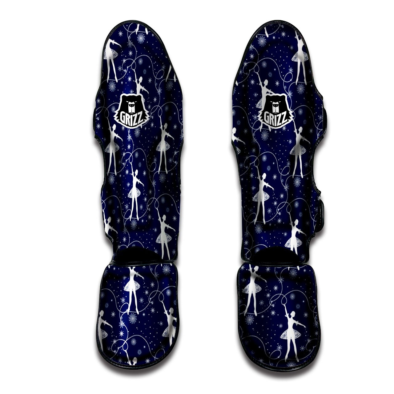 Ballet Snowflake Print Pattern Muay Thai Shin Guards-grizzshop