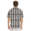 Ballet White And Black Print Pattern Men's Short Sleeve Shirts-grizzshop