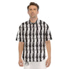 Ballet White And Black Print Pattern Men's Short Sleeve Shirts-grizzshop