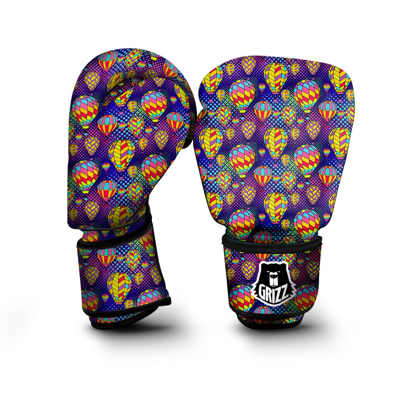 Balloon Air Retro Print Pattern Boxing Gloves-grizzshop