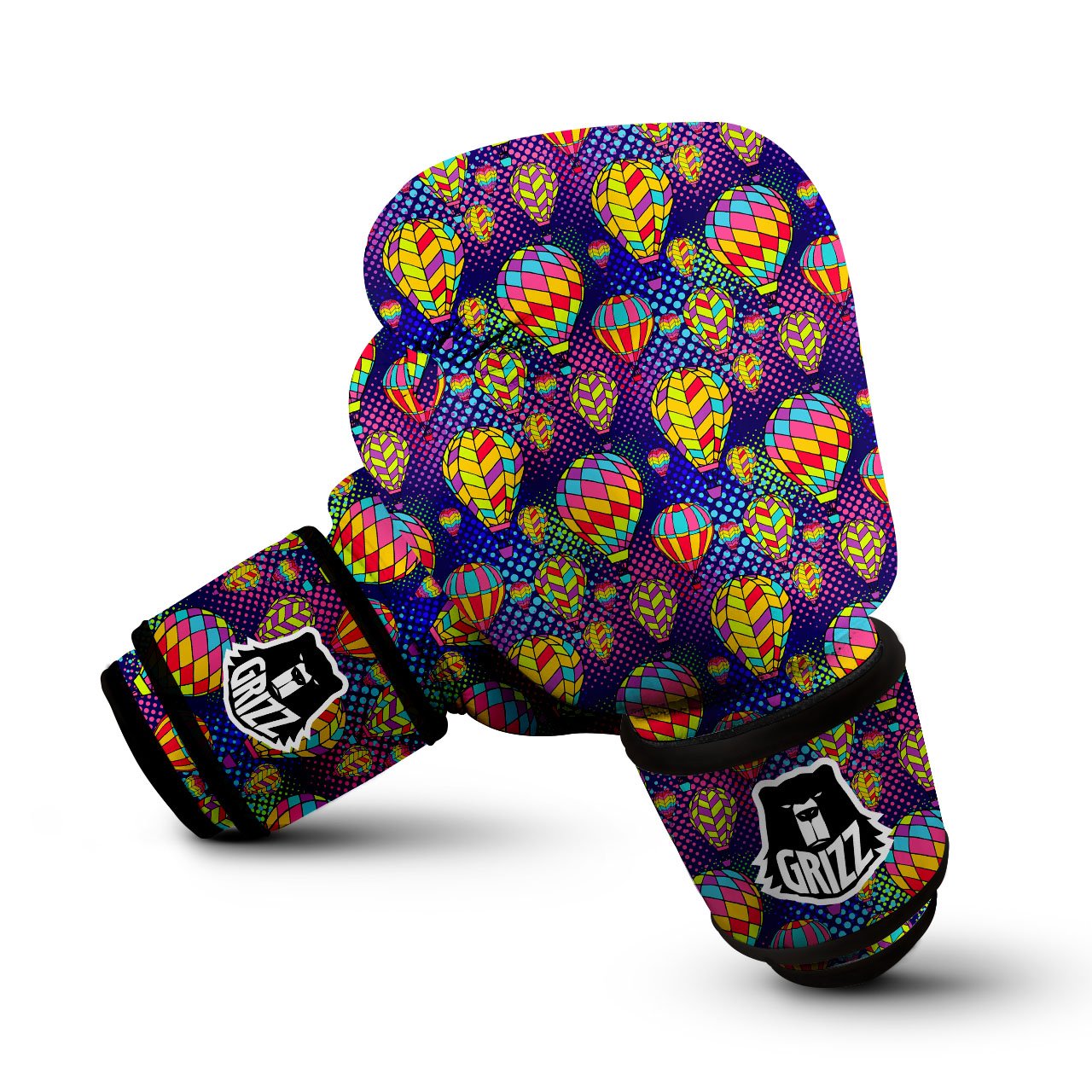 Balloon Air Retro Print Pattern Boxing Gloves-grizzshop