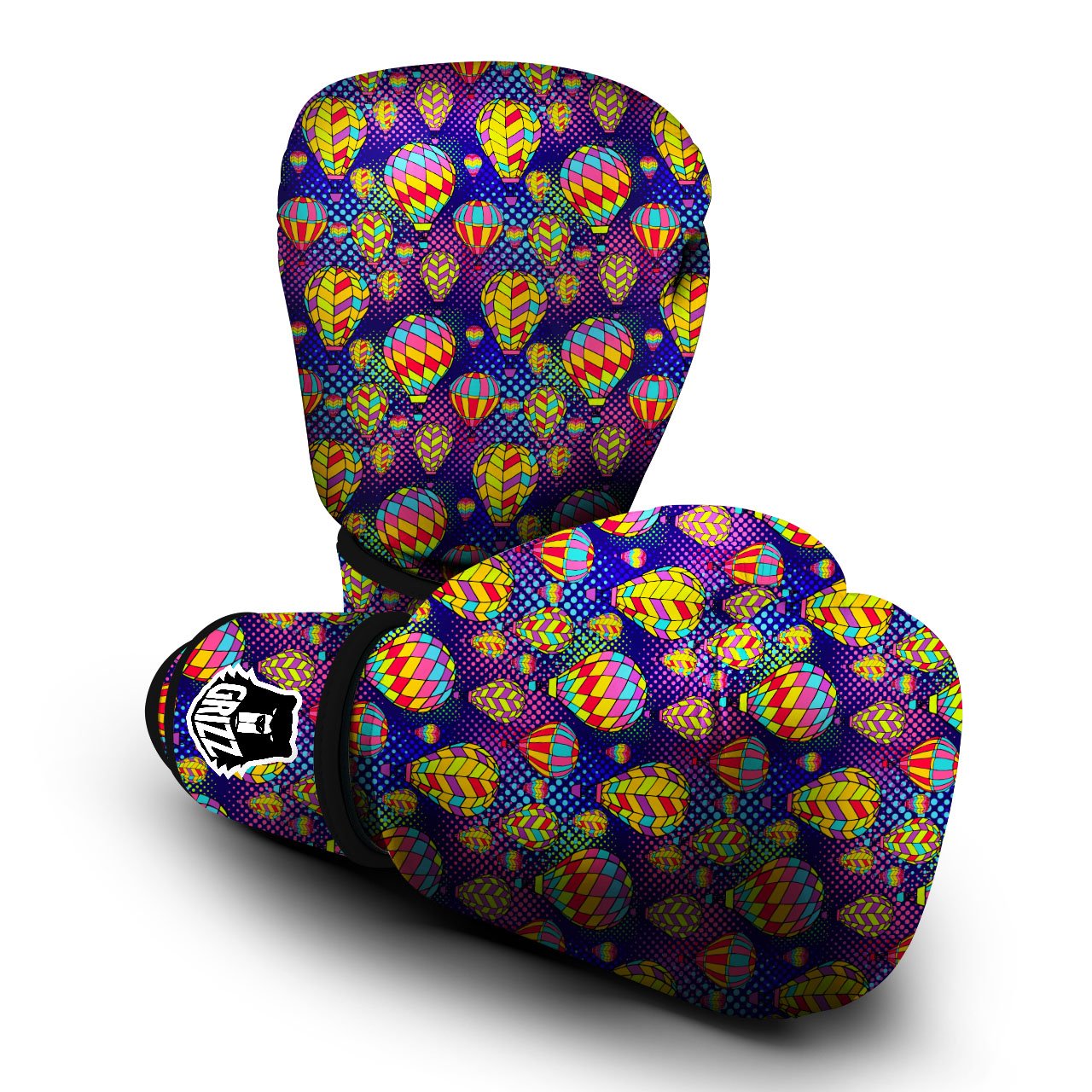 Balloon Air Retro Print Pattern Boxing Gloves-grizzshop