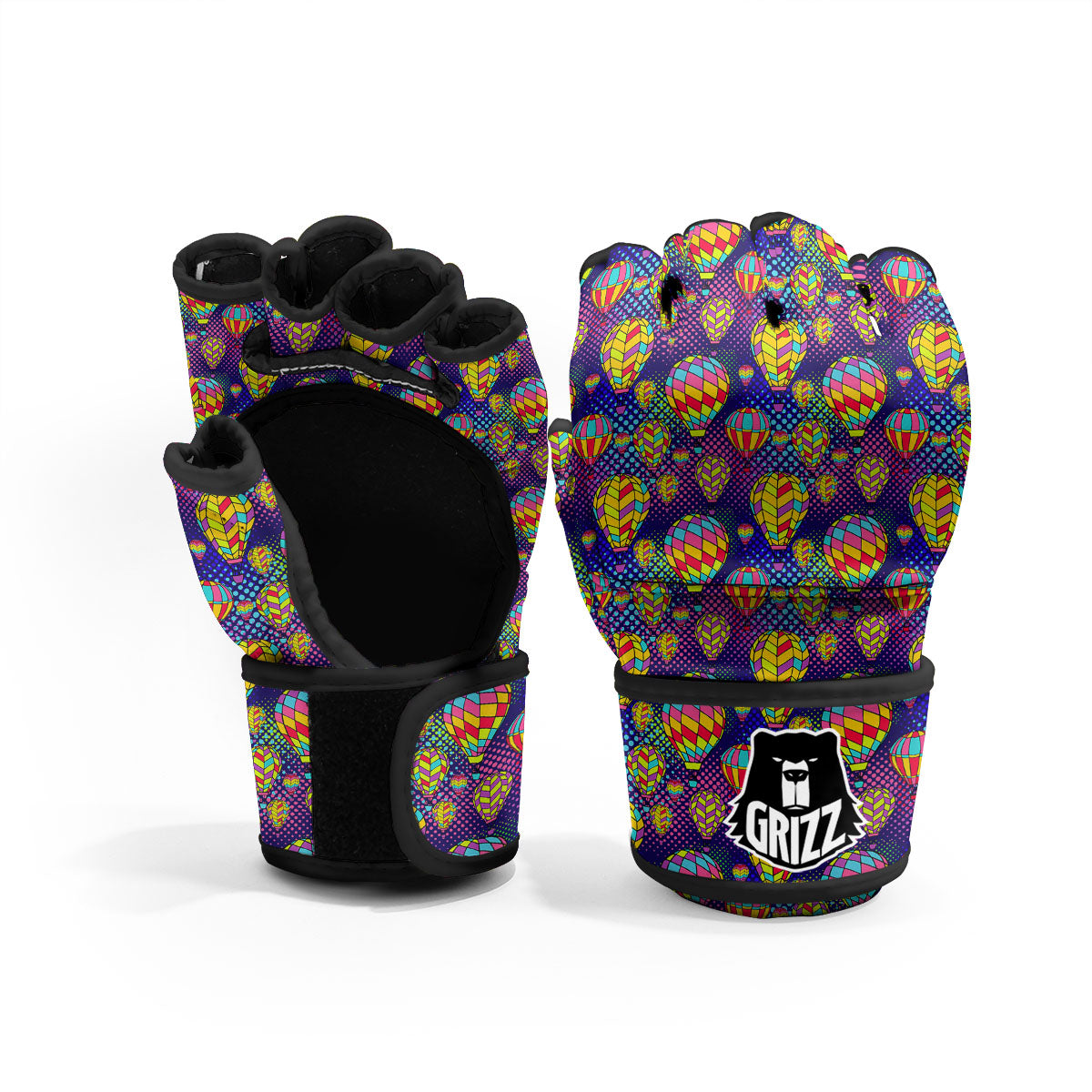 Balloon Air Retro Print Pattern MMA Gloves-grizzshop