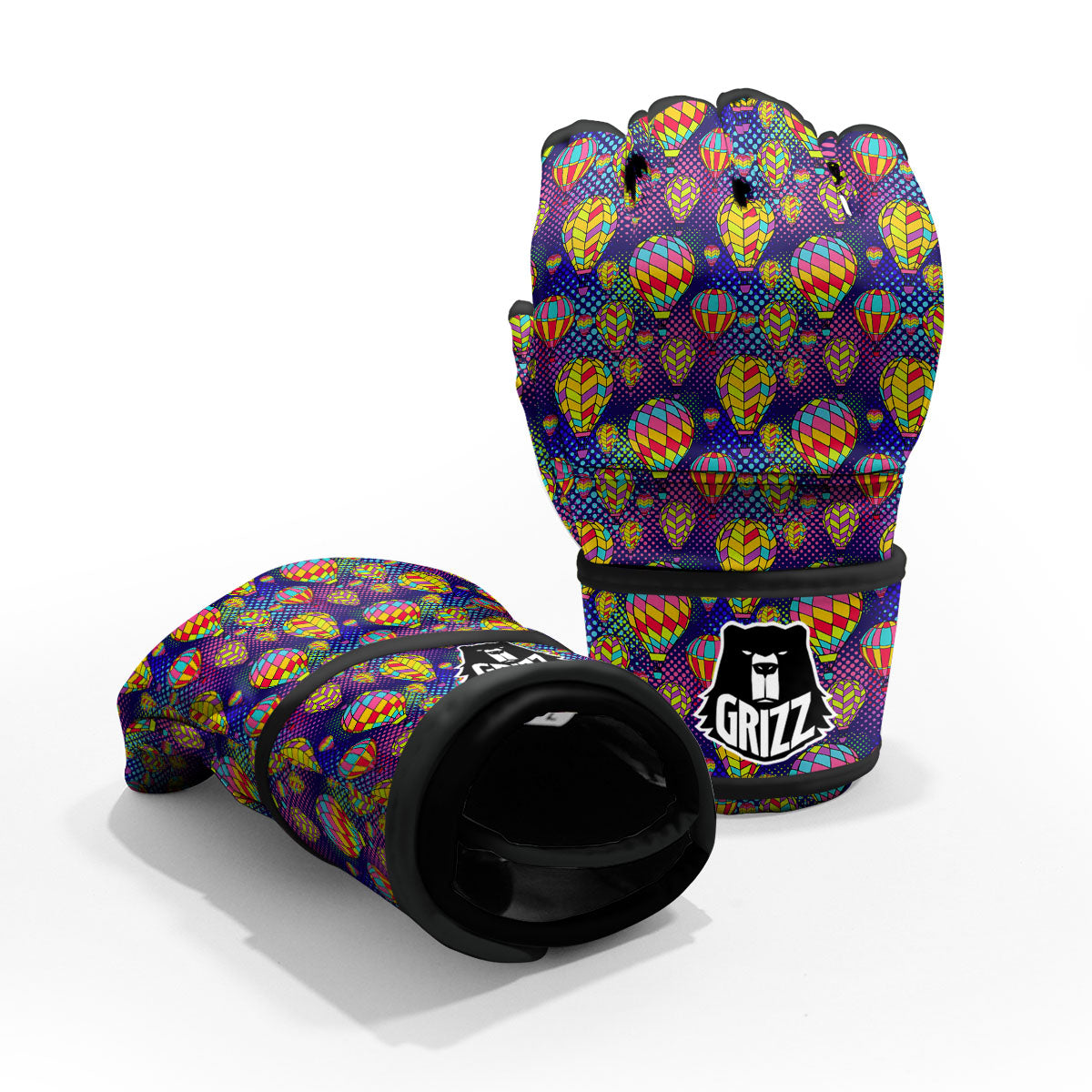 Balloon Air Retro Print Pattern MMA Gloves-grizzshop