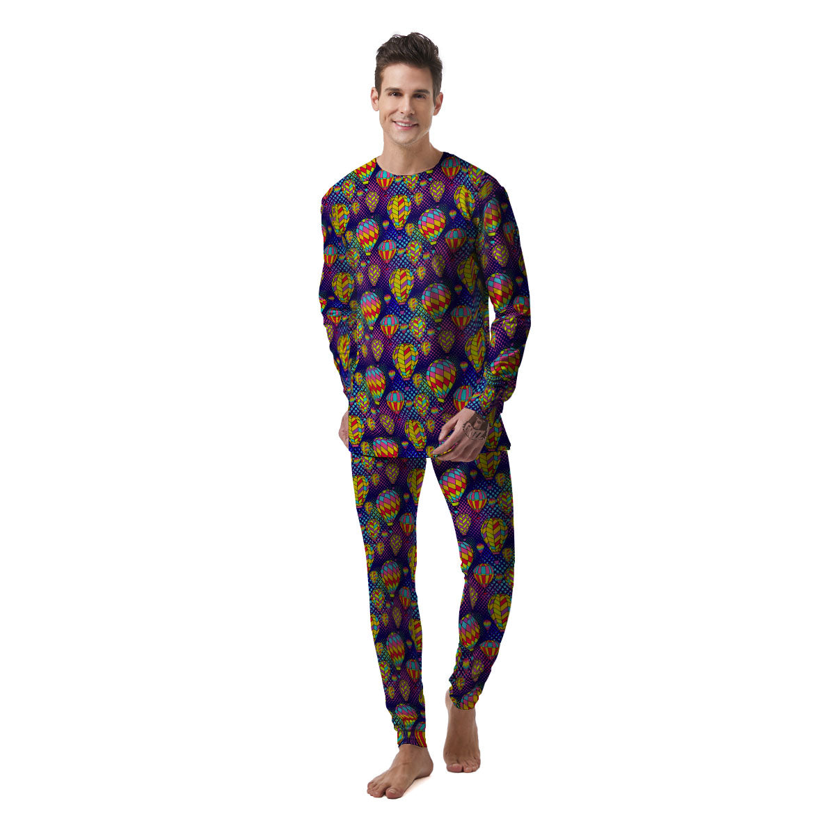 Balloon Air Retro Print Pattern Men's Pajamas-grizzshop