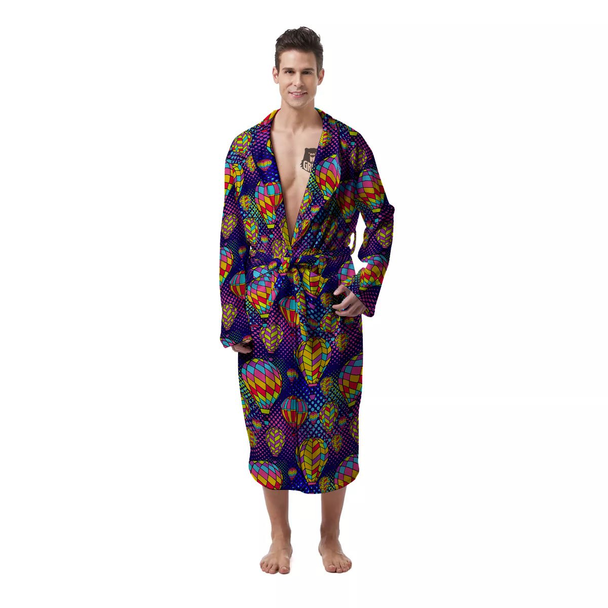 Balloon Air Retro Print Pattern Men's Robe-grizzshop