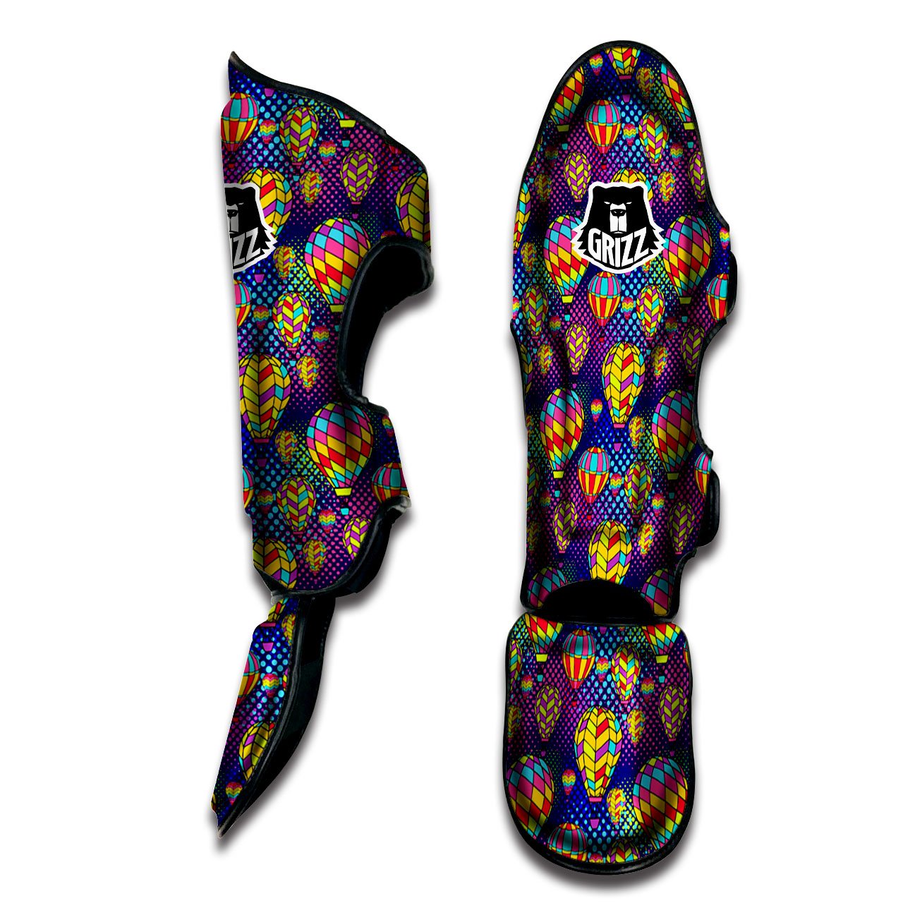 Balloon Air Retro Print Pattern Muay Thai Shin Guards-grizzshop