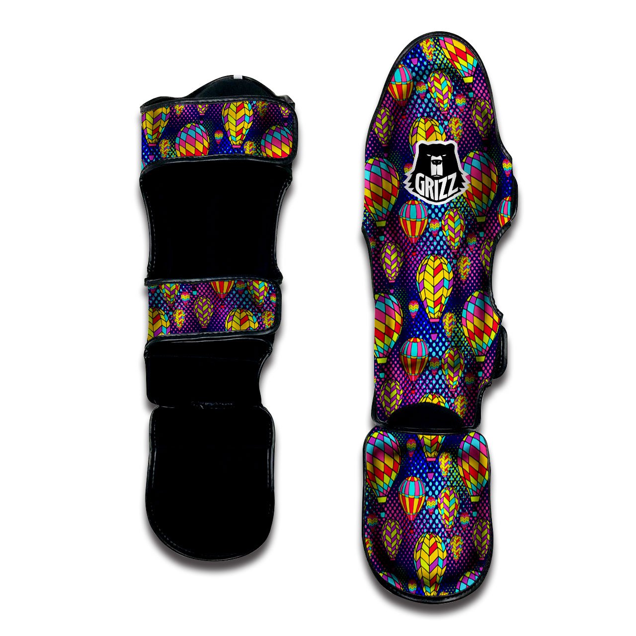 Balloon Air Retro Print Pattern Muay Thai Shin Guards-grizzshop