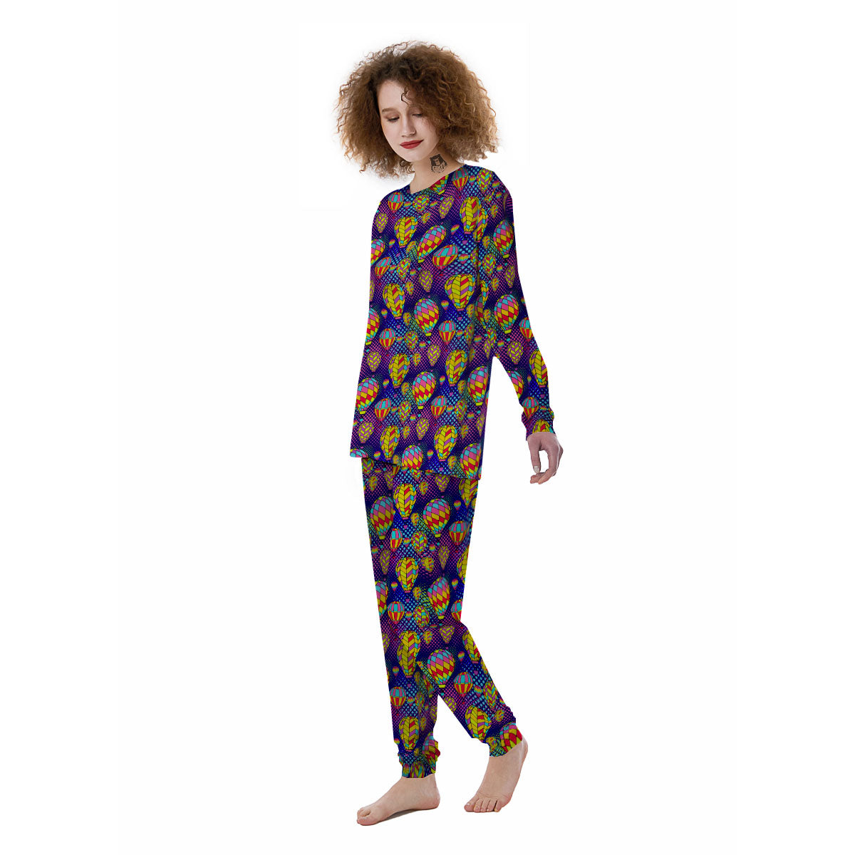 Balloon Air Retro Print Pattern Women's Pajamas-grizzshop