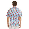 Balloon And Cute Panda Print Pattern Men's Short Sleeve Shirts-grizzshop