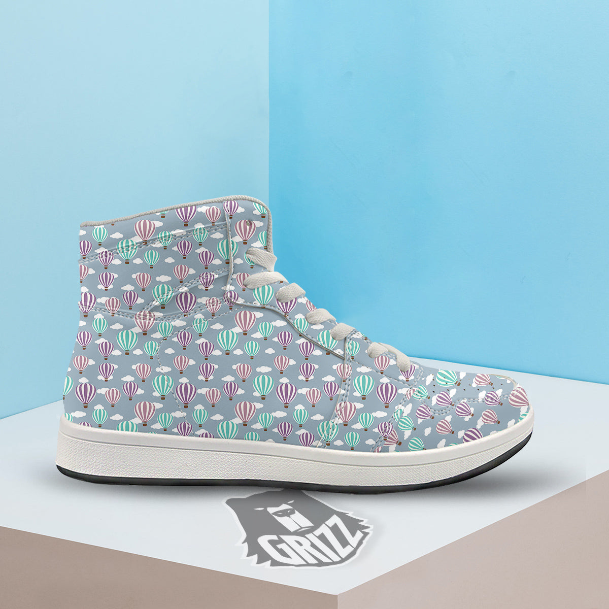 Balloon Cartoon Print Pattern High Top Sneakers-grizzshop