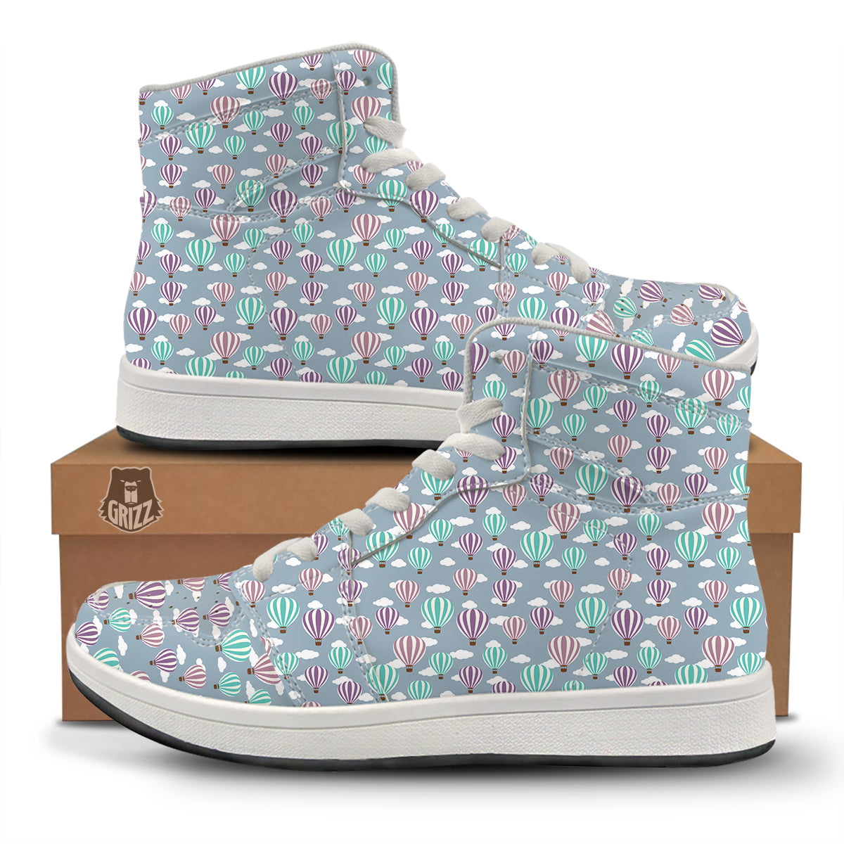 Balloon Cartoon Print Pattern High Top Sneakers-grizzshop