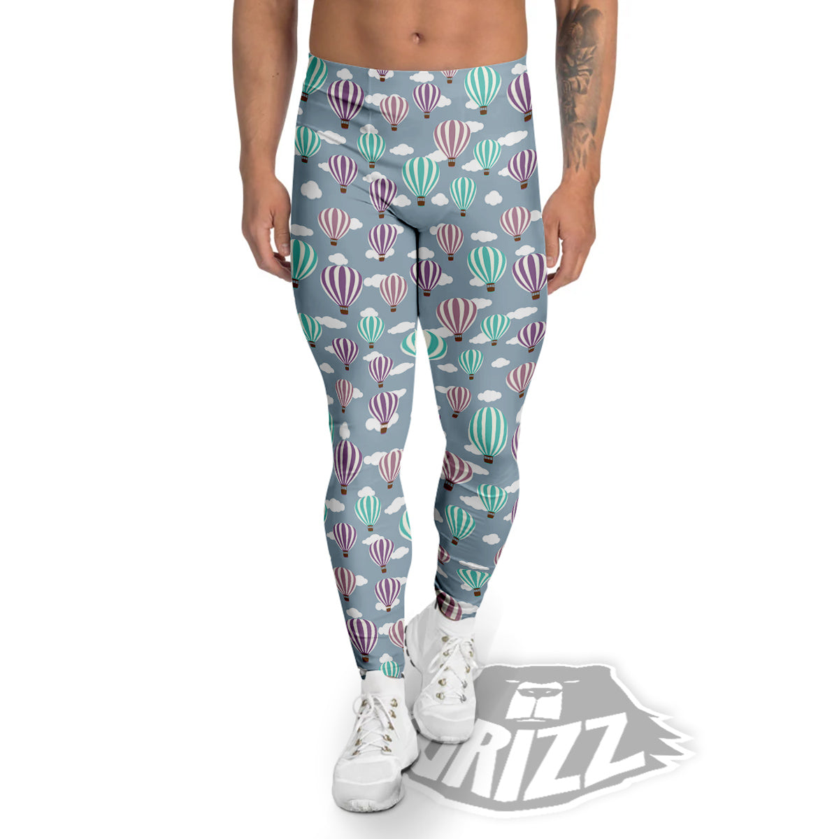 Balloon Cartoon Print Pattern Men's Leggings-grizzshop