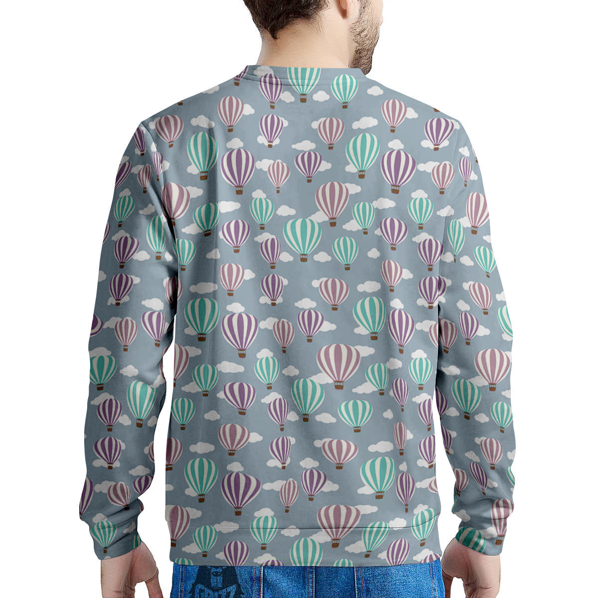 Balloon Cartoon Print Pattern Men's Sweatshirt-grizzshop