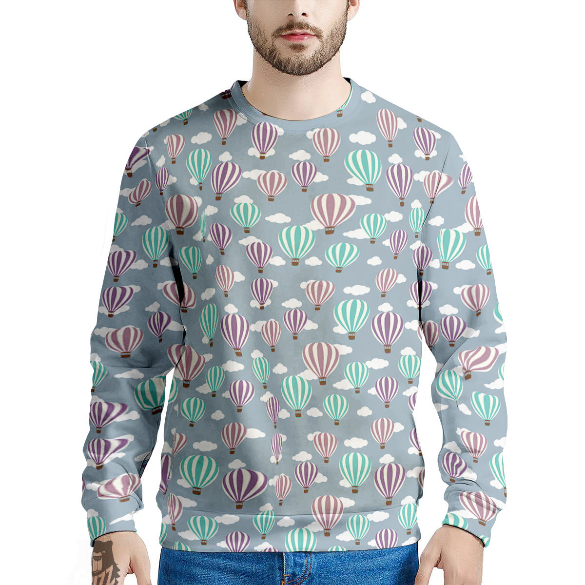 Balloon Cartoon Print Pattern Men's Sweatshirt-grizzshop