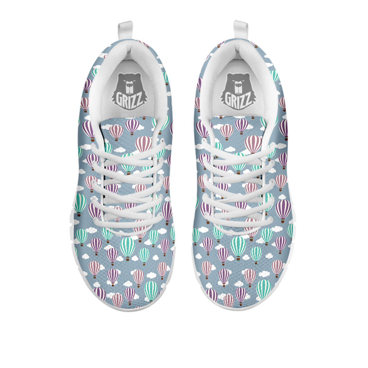 Balloon Cartoon Print Pattern White Sneaker-grizzshop
