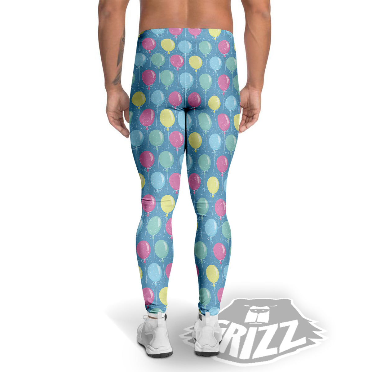 Balloon Colorful Print Pattern Men's Leggings-grizzshop