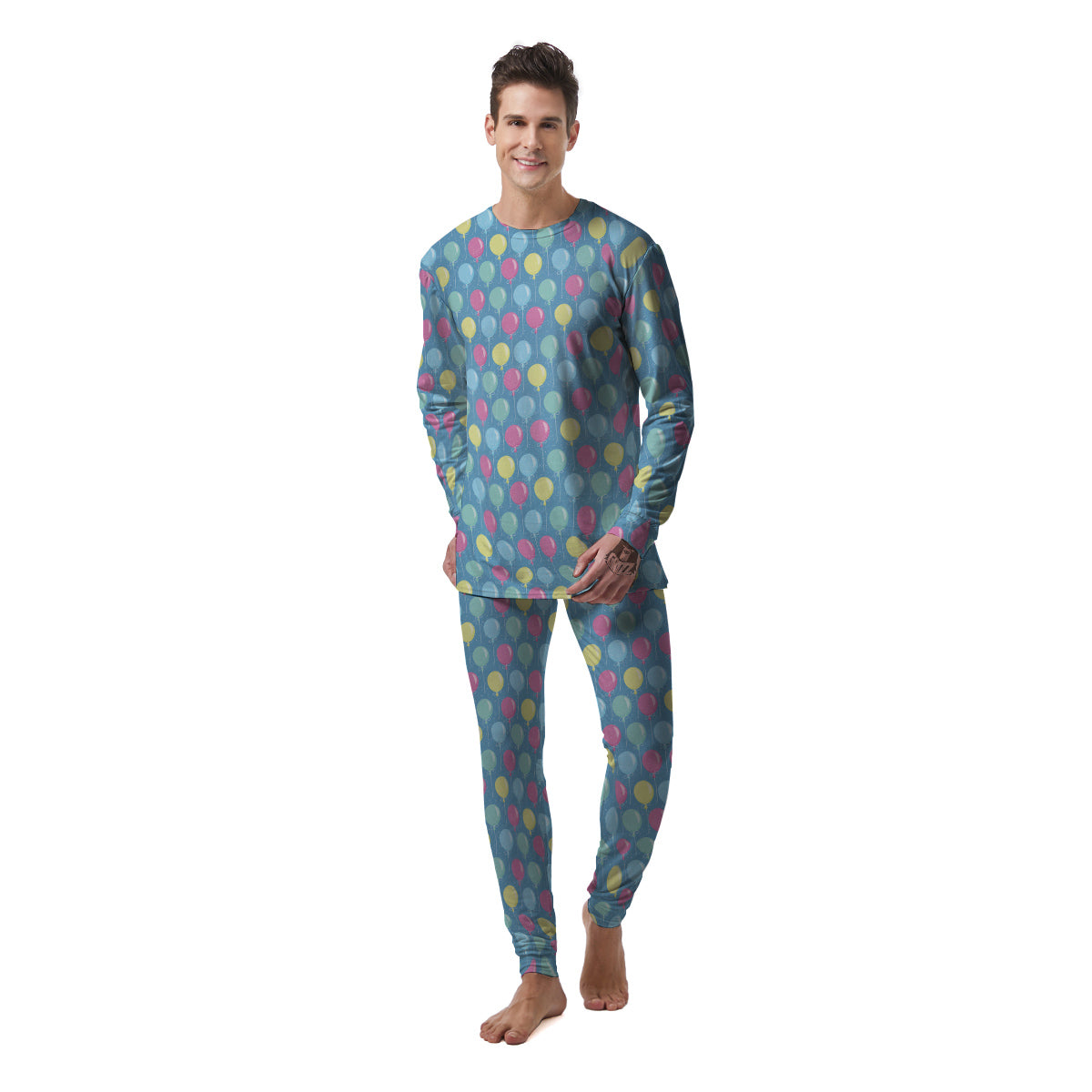 Balloon Colorful Print Pattern Men's Pajamas-grizzshop