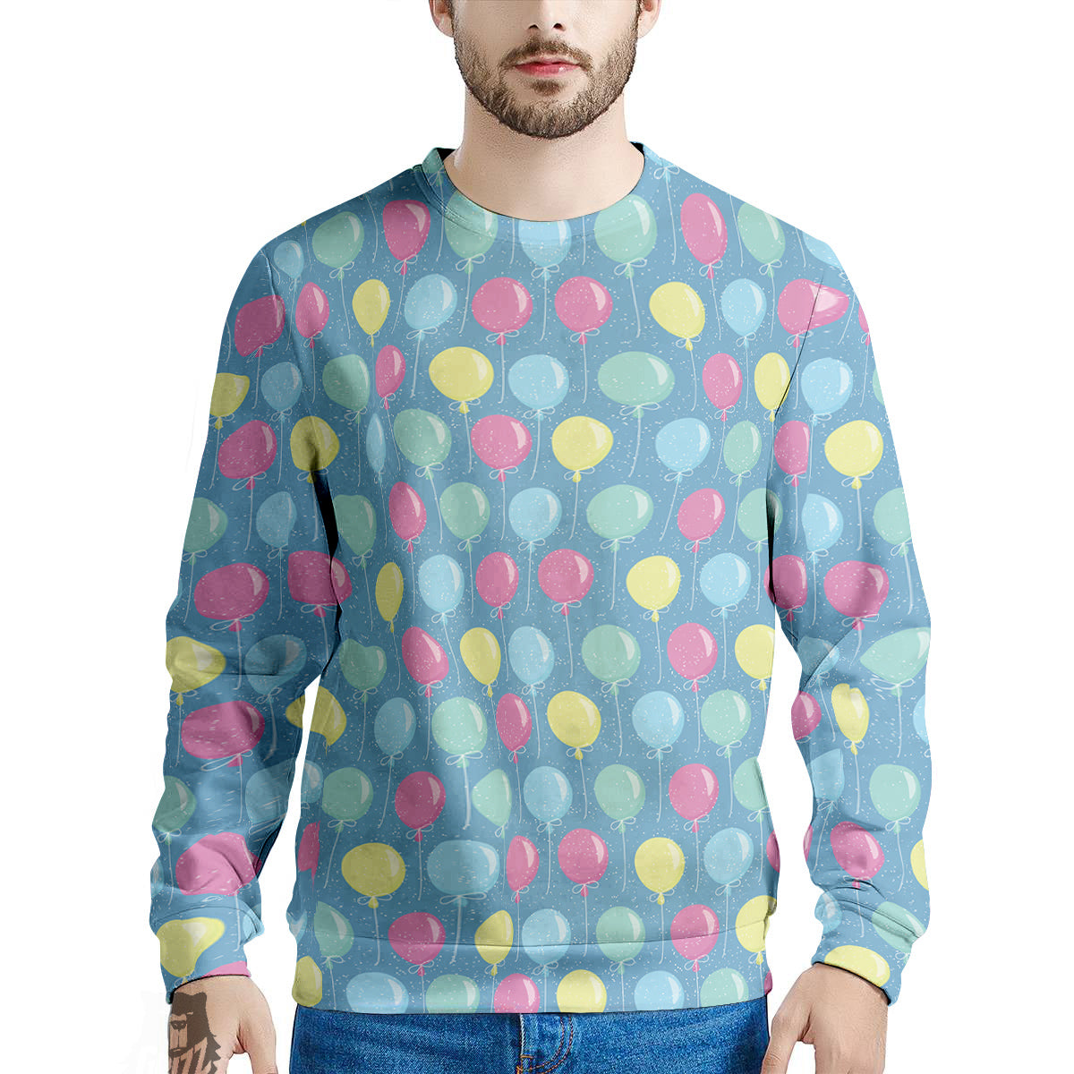 Balloon Colorful Print Pattern Men's Sweatshirt-grizzshop