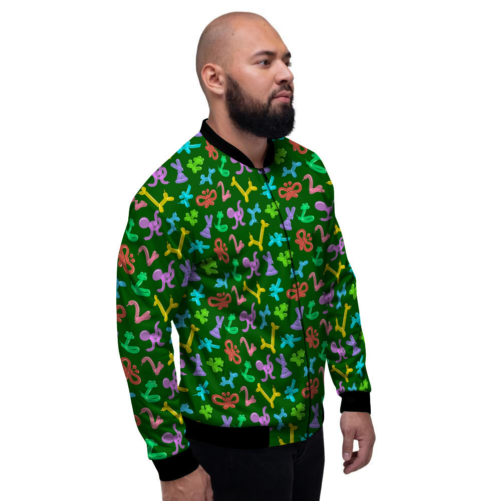 Balloon Modelling Print Pattern Men's Bomber Jacket-grizzshop