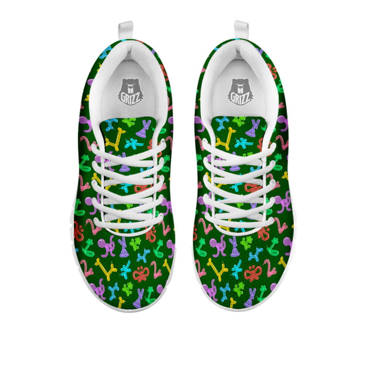 Balloon Modelling Print Pattern White Sneaker-grizzshop