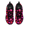 Balloon Red Heart Print Pattern Black Sneaker-grizzshop