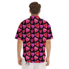 Balloon Red Heart Print Pattern Men's Short Sleeve Shirts-grizzshop