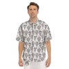 Balloon White And Black Print Pattern Men's Short Sleeve Shirts-grizzshop