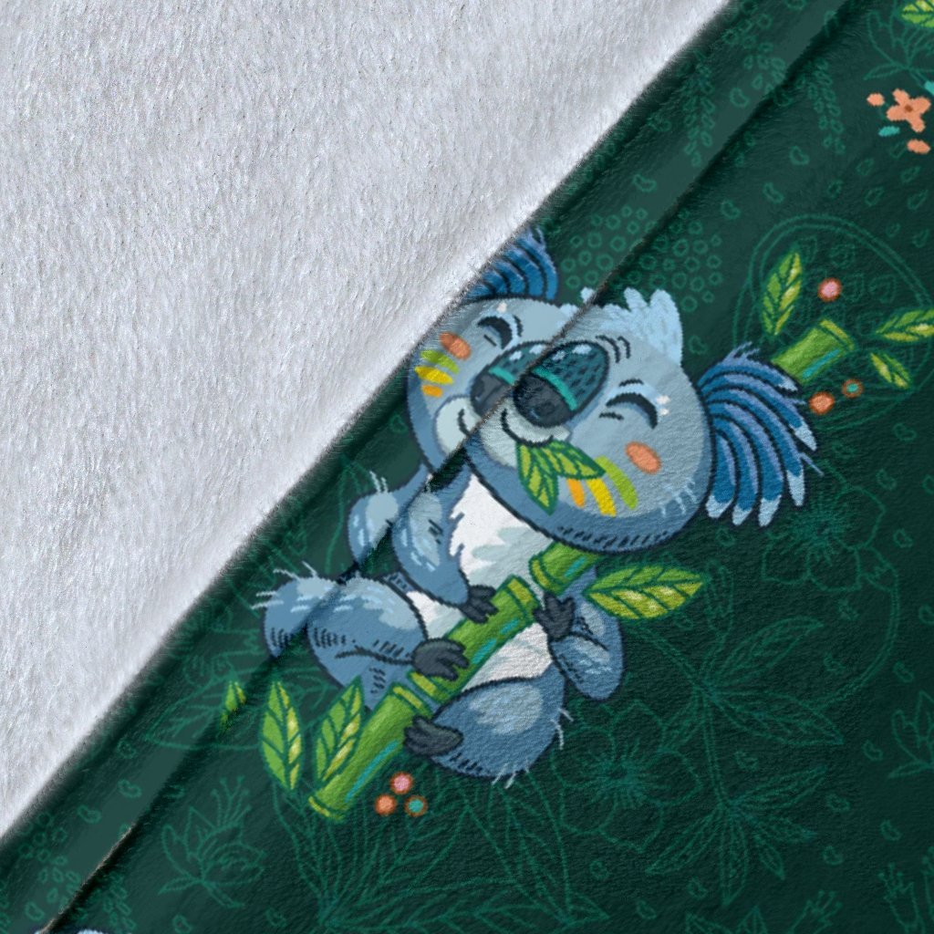 Bamboo Koala Pattern Print Blanket-grizzshop