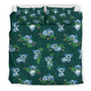 Bamboo Koala Pattern Print Duvet Cover Bedding Set-grizzshop