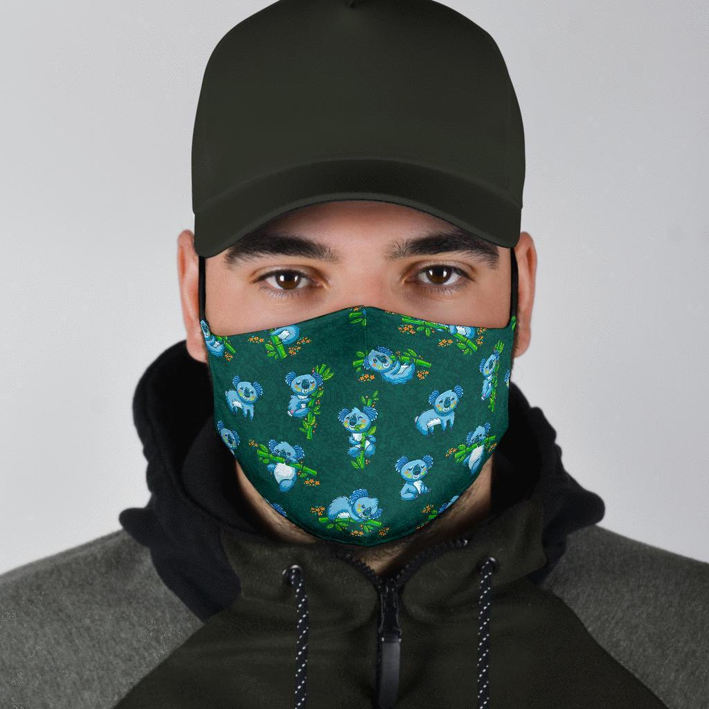 Bamboo Koala Pattern Print Face Mask-grizzshop