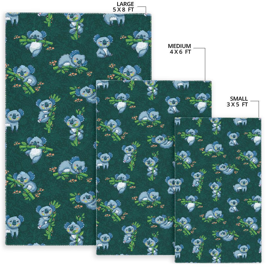 Bamboo Koala Pattern Print Floor Mat-grizzshop