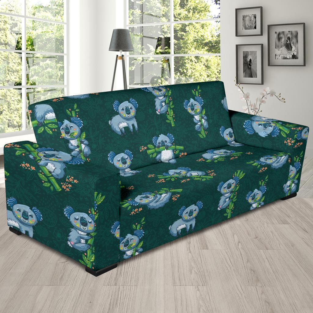 Bamboo Koala Pattern Print Sofa Covers-grizzshop