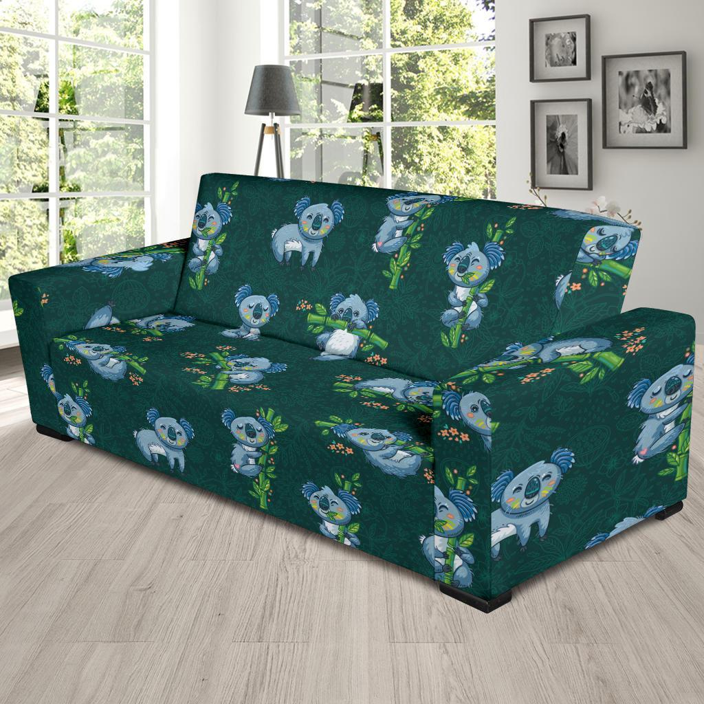 Bamboo Koala Pattern Print Sofa Covers-grizzshop