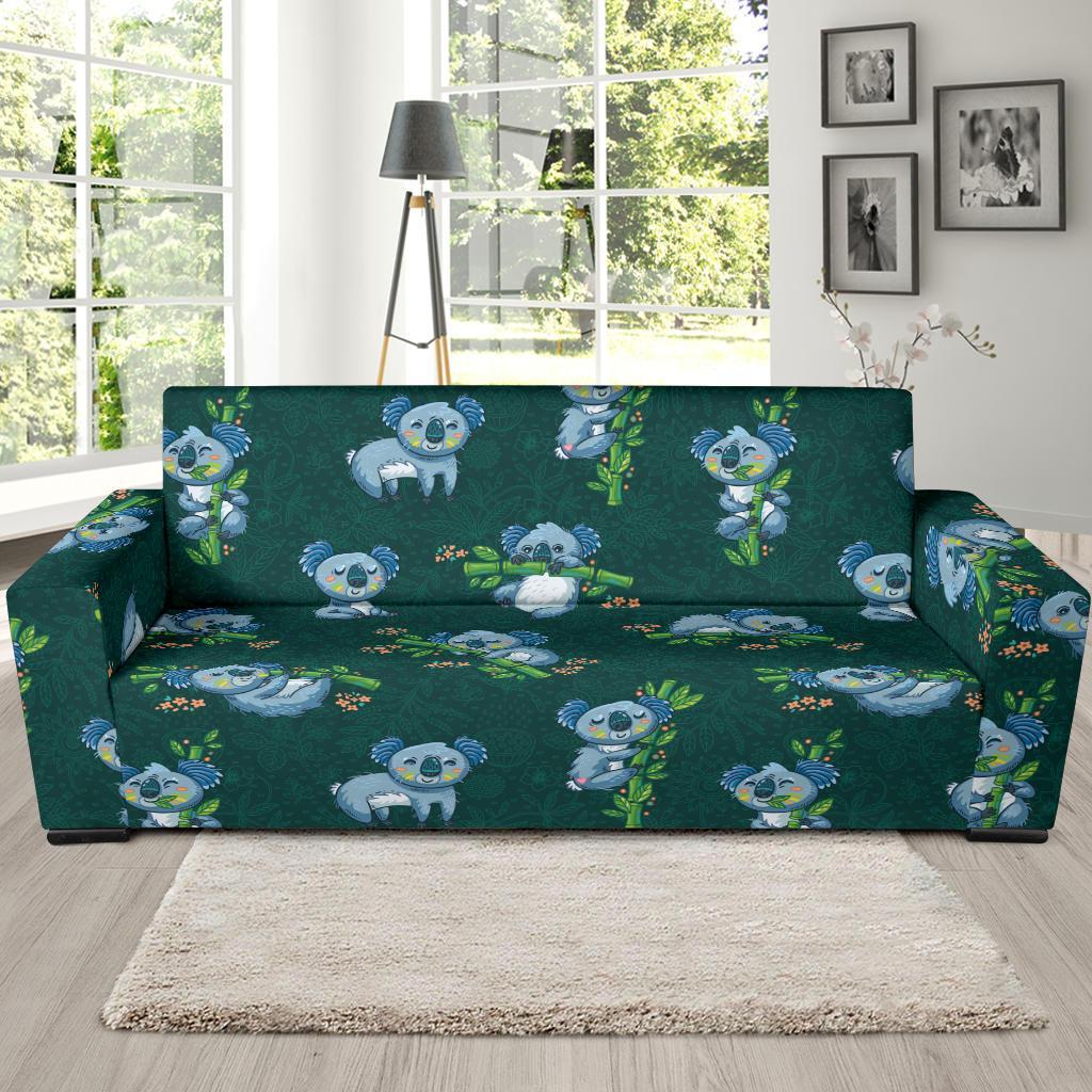 Bamboo Koala Pattern Print Sofa Covers-grizzshop