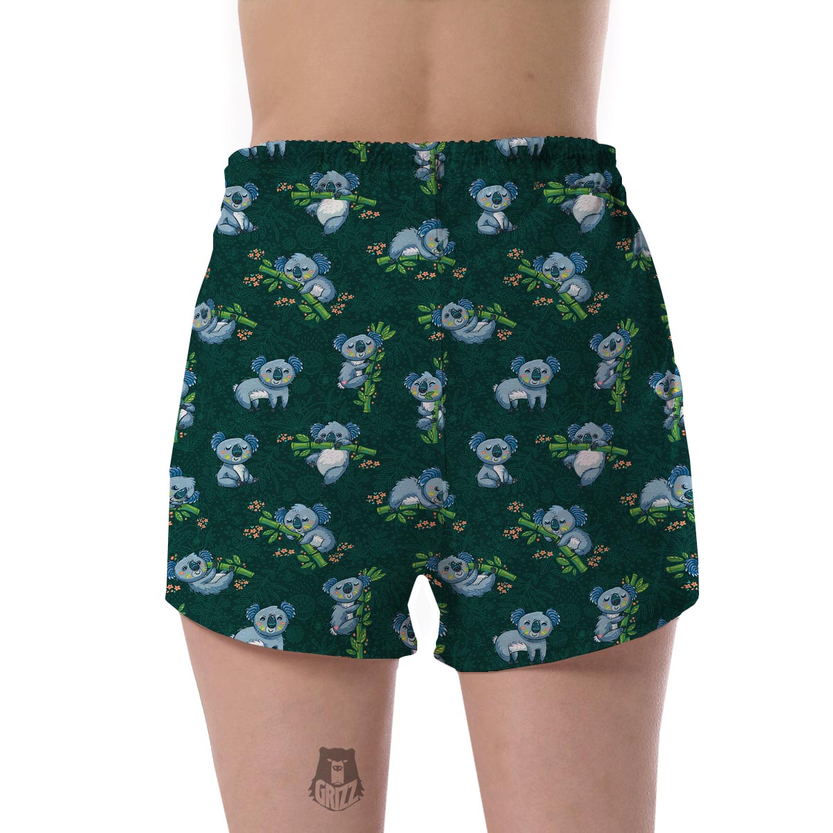 Bamboo Koala Pattern Print Women's Shorts-grizzshop