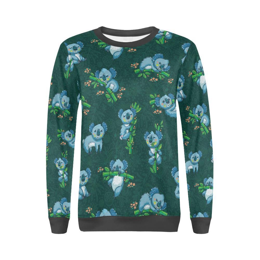 Bamboo Koala Pattern Print Women's Sweatshirt-grizzshop