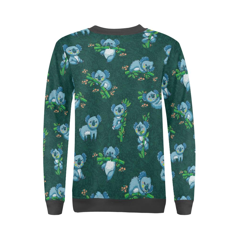 Bamboo Koala Pattern Print Women's Sweatshirt-grizzshop